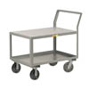 Sloped Handle Heavy-Duty Utility Cart , Flush Top Shelf, 8" Phenolic Casters, 3,600 lbs. Capacity