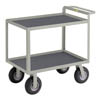 Instrument Cart with Hand Guard, 1-1/2" Retaining Lips, 9" Pneumatic Casters,  Non-slip vinyl shelf surface