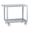 Welded Service Cart, 2 Shelves with Flush Top Shelf, 2,000 Lbs. Capacity