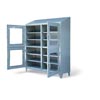 4 Compartment Clear View Cabinet with Slope Top