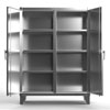 12 Gauge, Extreme Duty, Stainless Steel Double Shift Cabinet, 48' Wide