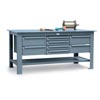 Heavy Duty Shop Table With 1/2' Steel Plate Top And Key Lock Drawers