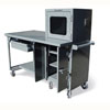 Mobile Industrial Computer Cabinet with Welded Shelf