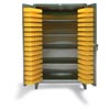 Stainless Steel 4 Shelf Bin Cabinet 
