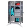 Stainless Steel Wardrobe Cabinet With Drawers, 36"W