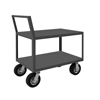 Low Deck Service Cart w/ 8' Pneumatic Casters & Lips Up
