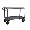 2 Shelf Ergonomic Handle Reinforced Steel Cart, 24' Wide, 4,800 lb. Capacity