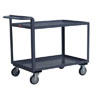 2 Shelf Low Profile Cart w/ High Handle, 18' Wide