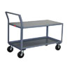 2 Shelf Reinforced Low Profile Steel Cart, 24" Wide, 2,400 lb. Capacity