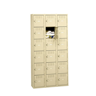6 High Box Locker - Three Wide, 36"W (Unassembled)