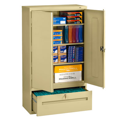 Storage Cabinet with Bottom Drawer - 36"W x 18"D