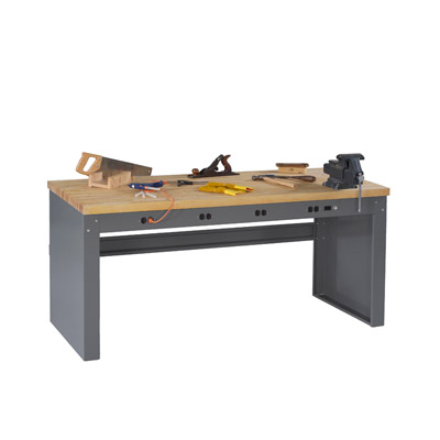 Electronic Workbench With Maple Top And Panel Legs