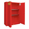 Flammable Storage Cabinet, Red, Manual Closing Doors, 45 Gallons (170L)