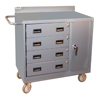 36' Wide Mobile Cabinet with 4 Drawers & Lockable Storage Compartment 