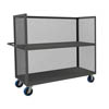 3 Sided Mesh Truck w/ 2 Fixed Shelves, 60' Wide