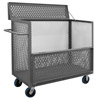3 Sided Mesh Truck w/ Gate, 5' Polyolefin Casters 