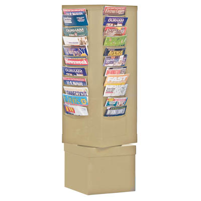 44 Pocket Rotary Literature Racks (3 Colors)
