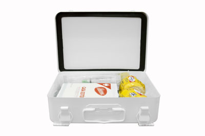 16 Unit Horizontal Metal First Aid Kit Box (Empty)