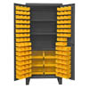 Extra Heavy Duty 12-Gauge Cabinet with 102 Bins and 3 Shelves