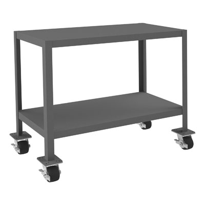 MTM Series, Mobile Medium Duty Machine Table, 2 Shelves, 30" High 