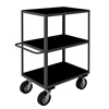 Rolling Instrument  Carts, 3 Shelves w/ 8' Pneumatic Casters & Tubular Push Handle