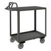RSCE 1.2K Series, 2 Shelf Rolling Service Stock Cart, Ergonomic Handle, Top Lip Down 
