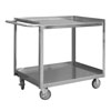 Stainless Steel Stock Carts|2 Shelves|5" Polyurethane Cstrs