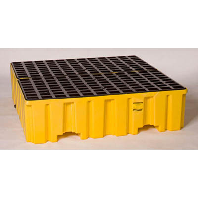 4-Drum Spill Containment Pallet, 13 3/4"H