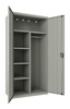 Welded Steel Combo Wardrobe Cabinet, 3 Adjustable Shelves, 1 Fixed Shelf, 36"W x 18"D x 72"H
