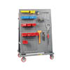 Mobile "A" Frame- Lean Tool Cart w/ Combo Pegboard/ Louvered Panel On Both Sides