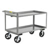 Lipped Shelf Merchandise Collector, 8' Mold-On Rubber Casters (2,400 lbs. capacity)