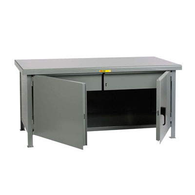 Heavy-Duty Cabinet Workbench w/ 1 Center Drawer