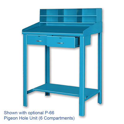 Standing Shop Desks - 36"Wide Open body desk w/ 2 Drawers