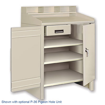 Shop Cabinet Desk - 1 Drawer & 2 or 2 Shelves