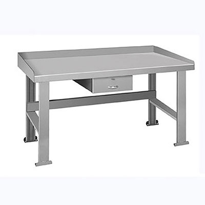 BD Series Welded Steel Benches Basic + Drawer 96"  Wide