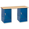 CB Series Door Cabinets Wood Top 30'D