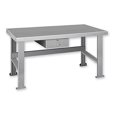 FD Series Welded Steel Benches Basic + Drawer 120"  Wide