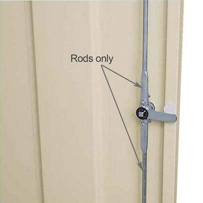 Sandusky Cabinets, RDSET66, Locking Rods for 66'H Cabinets with Standard  Swing Handle