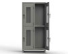 Heavy Duty 14 GA Double-Tier Ventilated Locker, 4 Compartments