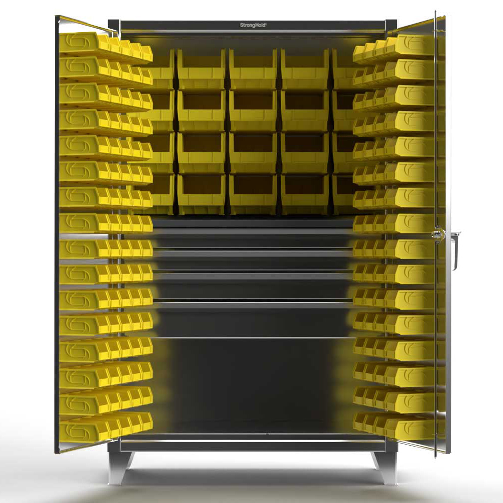 Bin Storage Cabinet - 36 x 24 x 78, 102 Bins