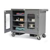 Mobile Clear View Cart With Fork Lift Pockets