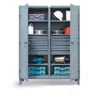 Double Shift Cabinet w/ 8 Drawers & 3 Shelves, 72"W x 24"D x 78"H