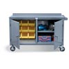 Mobile Maintenance Cart With 2 Locking Compartments