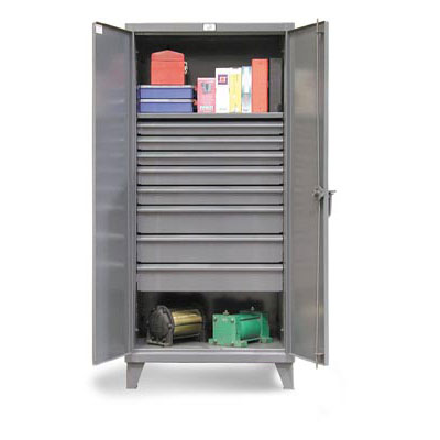36-241-8DB, Industrial 36" Wide Cabinet with 8 Drawers