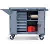 Mobile Maintenance Cart With Vise Shelf And Lock Guard