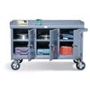 Mobile Work Bench With 3 Locking Compartments