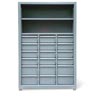 Shelving Unit with 18 Drawers