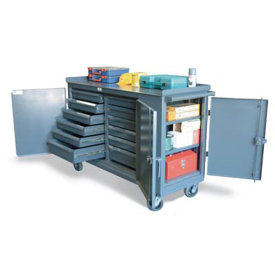 Multi-Use Maintenance Cart With 2 Lockable Compartments