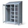 Wardrobe Cabinet with See-Thru Doors and Slope-Top