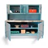 Workstation With Upper Compartment & Stainless Steel Top